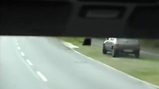 Hot Girl Sucks A Huge Cock Inside The Delivery Van