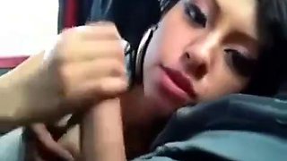 Girl sucking in the car ft. Young Horny  Latina Girl: Big Ass, Blowjob  Amateur Porn