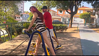 Wife Shows off in Public at the Park!