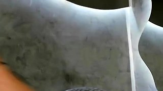 Pink labia close up of naive brunette