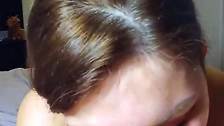 Hot Wife Gives Bedtime Blowjob and Swallows Cum