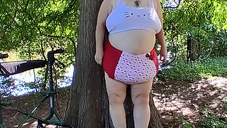 BBW Nurse Vicki Is Taking a Stroll in Her Hello Kitty Bathing Suit a Bikini! What Else Does She Do!