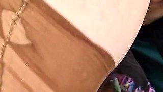 Copper Ff-nylons and Glass Anal Dildo