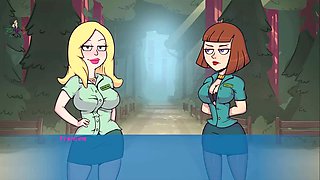 Eye rolling orgasm, camping, game