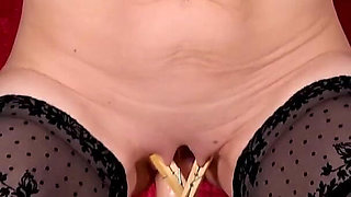 Female Slave Training Day 1/28 - Testing Her Endurance and Fitness with Squats and a Dildo
