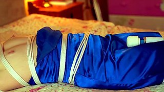 Ariel Anderssen Tied Vibed In Satin Ballgown Bondage