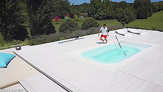 And Share The Pool Boy And Sensually Suck His Dick With Alexa Flexy And Angelica Heart