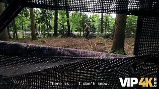 Stanley Johnson Fucks Hot Redhead Noi Feja in Forest - Cuckold Boyfriend Watches HD POV