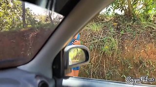 I Get In A Guys Car And We Have Sex With My Big Ass - Sayafit