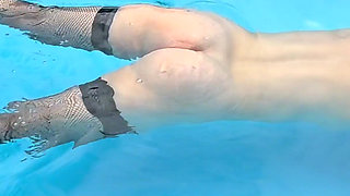 Breath Holding Underwater in Pool