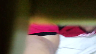 ep9 Desi stepmom found the cam of stepson and she strips for him to see Pussy Show Begins Laying on the bed starts her boobs job