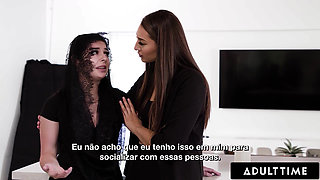 ADULT TIME - Bella Rolland Gives Up Free Use Pussy To Kira Noir At Public Wake! PORTUGUESE SUBTITLES
