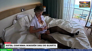 Brazilian Jungle TV Keeps Interrupting a Real Mature Couple