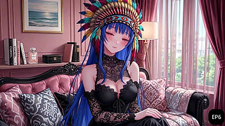 Cute Brunette Girl Sharing Sensual Moments with Two Dark Men AI Hentai