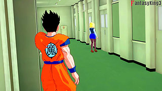 Android 18 dances for Gohan at the university - Dragon Ball Zex Series
