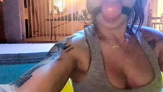 Czech Girl Fitting Panties in Lingerie Store
