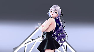 Big Duck Duck Queencard Fishing Net Outfit Tight Miniskirt Pearl Sexy Panties Oversized Big Breasts Nipples