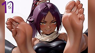 Foot worship, sole, bleach yoruichi