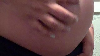 Blond masturbating pissing fetish babe pees