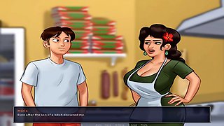 Summertime saga, sexy female voice, big boobs