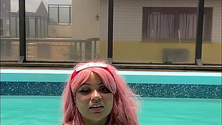 BBW Sakura Haruno at the Pool