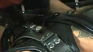 Humiliating dildo sucking