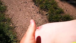 Bouncy Tits Outdoor Slapping & Public Sex Punishment