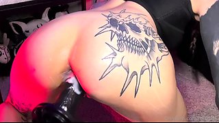 Pink pussy and ass kinky solo toy fun