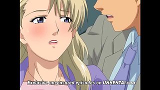Horny MILF Secretary in Uniform Seduces Boss - Uncensored Hentai Blowjob & Creampie