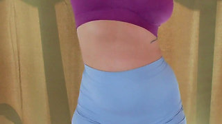 Busty MILF Elana Bunnz Nude Yoga and Fingering