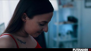 Futa Girl-girl Stepsisters - Tgirl T-girl Boinks & Creampies Nerdy Platinum-blonde Woman