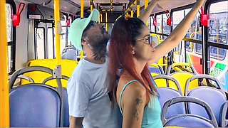 student stretched and fucked on the bus in public