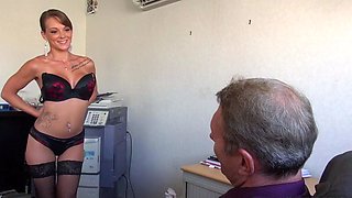 Tiffany Riding Sugar Daddy Taking His Old Cock Deep And