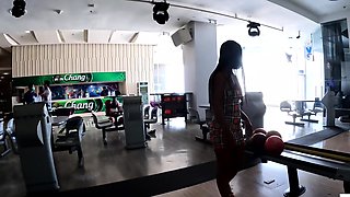 Amateur Thai teen Noom feeding her pussy