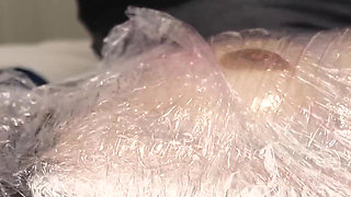 Dehumanizing Kel with Plastic Wrap! She Is My Sensitive Plastic Doll.