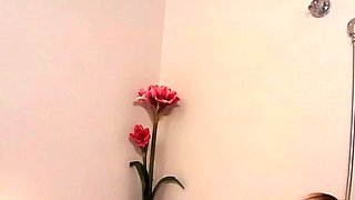 Big Boobed Blonde Masturbates With A Dildo In The Bathroom