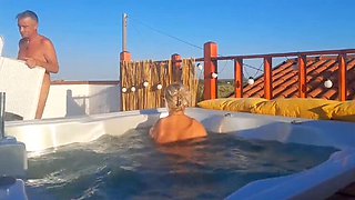 Blonde MILF Wife Fucks Hard in Whirlpool - Hot Amateur Sex