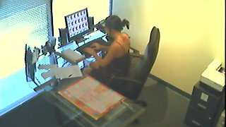 Spex whore masturbating at the office