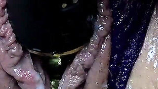 Big Labia Pussy MILF Masturbating with BBC Dildo - Multiple Orgasms
