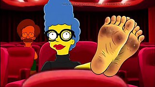 Hot Milf Mrs. Simpson Teases with Dirty Feet - Foot Fetish JOI & Cartoon Parody