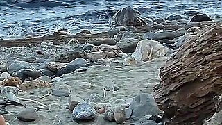 #2 Flashing My Pussy in Front of a Guy in Public Beach and He Helps Me Squirt - It's Very Risky - Misscreamy