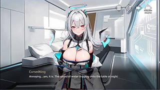 Slurping on those backside boobies in an anime style