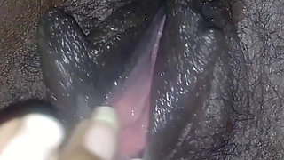 Rubbing Fingering My Wet Fat Big Labia Pussy