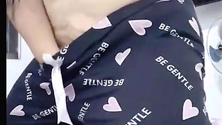 BIG ASS MEXICAN IN PAJAMAS PULLS DOWN HER PANTS AND PANTIES AND SHOWS ALL HER FAT ASS AND OPENS HER ANUS SHOWS OFF HER RICH BREASTS