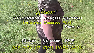 Titslapping World Record Trainig 2 - 9 of 18 - 4230 Slaps