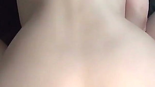 Masturbating with a Dildo From Behind While Completely Naked