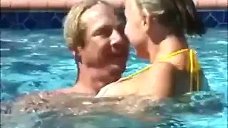 Public pool underwater 3some: Blowjob, Amateur  Hardcore Porn