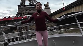 Skinny Asian Teen Fucked Hard in Paris Bathroom - Standing Doggy Style