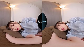 Japanese delivers sensual POV in sleeping VR passion