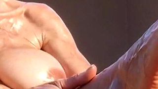 Old Granny Enjoying Oil Foot Massage - Desperate for Tongue in Toes